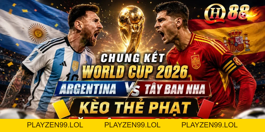 Chung Kết World Cup 2026: Kèo Thẻ Phạt Argentina vs Tây Ban Nha Ăn Đậm Tại QH88 - QH88