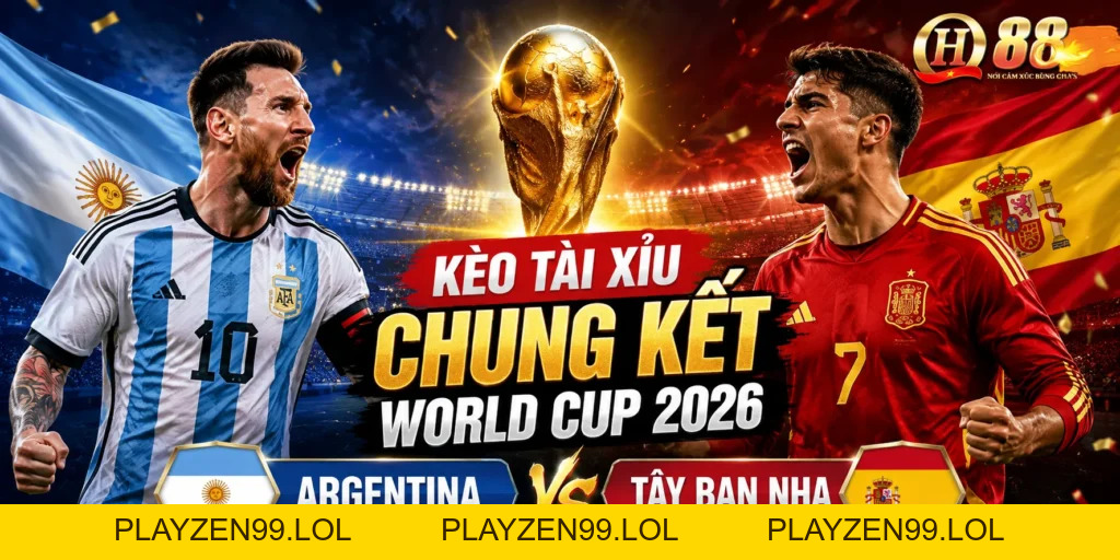 KÈO TÀI XỈU CHUNG KẾT WORLD CUP 2026: ARGENTINA VS TÂY BAN NHA - QH88