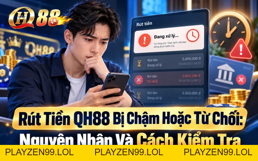 Rút Tiền QH88 Bị Chậm Hoặc Từ Chối: Nguyên Nhân Và Cách Kiểm Tra - QH88